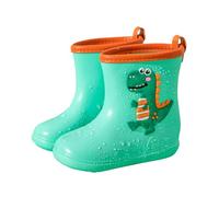 2026 Ladies Snow Boots Kids Shoes Short Rain for Go to School Ankle Rainboot Slip On Garden Boot Rubber (Light Green, 13.5 Big Kids)