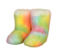 2026 Ladies Women's Fashion Casual Winter Outdoor Warm Snow Boots Ankle Leather Easy On Country Walk Rainy Days Western Cowboy Women Knee High Faux (31) Pink