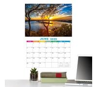 2026 Landscape Calendar | Wall Annual Calendar 2026,Creative Schedule Agenda for Business Appointment Travel Daily Planning Home Family Workplace Homeschool