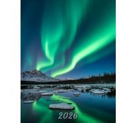 2026: Large Monthly Calendar Planner - Northern Lights Scenery