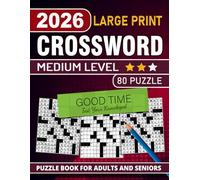2026 Large Print Medium Crossword Puzzle Book for Adults & Seniors