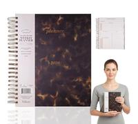 2026 Large Spiral Tortoise Shell Planner, 15-Month Hardcover Calendar Planner with Weekly and Monthly Pages, Academic & Professional Organizer for Home School