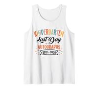 2026 Last Day of School Autograph Kindergarten Graduation Tank Top