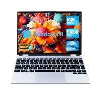2026 Latest 14'' Laptop Compatible with Windows 11, i3-6100U Processor, 8GB RAM, 256GB SSD, 32GB+2TB Expandable, 1080p FHD IPS Display, USB3.2 Gen1, WiFi5, Bluetooth5, Mini-HDMI, TF Card Slot, Silver