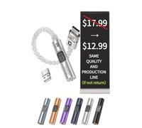 2026 Latest USB C DAC Audio Adapter with Headphone Amplifier, USB C to 3.5mm Audio Adapter for Wired Headphones, Hi-Res Type C Compatible with iPhone, Android, Laptop & Tablet (1, Argent, standard)
