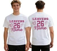 2026 Leavers Shirt Iron On Transfers for T Shirts - Personalised Iron On Vinyl Decals | Custom Tshirt Leavers Shirt Decorations | School Leavers Tshirt Iron On | Leavers Shirt 2026 Keepsake Design
