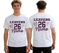 2026 Leavers Shirt Iron On Transfers for T Shirts - Personalised Iron On Vinyl Decals | Custom Tshirt Leavers Shirt Decorations | School Leavers Tshirt Iron On | Leavers T Shirt