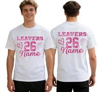 2026 Leavers Shirt Iron On Transfers for T Shirts - Personalised Iron On Vinyl Decals | Custom Tshirt Leavers Shirt Decorations | School Leavers Tshirt Iron On | Leavers Shirt S-3XL