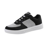 2026 Leisure Couple Men Women Four Seasons Mesh Non-Slip Flat Round Toe Breathable Lacing Lazy Casual Shoes Hiking Men's Shoes, White, 10 UK