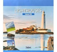 2026 Lighthouses Square Wall Calendar Planner Organiser Scenic Landscapes Seaside Coastal Beaches Traditional Home Kitchen Office Christmas Birthday New Year
