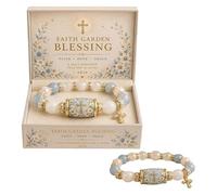 2026 Limited Edition Blessing Bird Bracelet, Elastic Beaded Bracelet With Pink Multicolour Gem Beads & Hummingbird Bee Charms, Comes With Luxury Gift Box, Fashion Jewellery For Women(Cross)