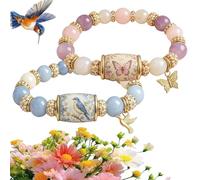 2026 Limited Edition Bluebird Blessings Bracelet, Bluebird Blessings Bracelet, Inspirational Hummingbird Strength Beaded Bracelets for Women and Men (#4)