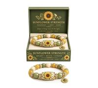 2026 Limited Edition Highland Cow Bracelet With Gift Box,Elastic Comfort Wear Wristband, Soft Bead Charms Jewelry With Bluebird Highland Cow Sunflower Hummingbird Motifs For Mother Daughter Friends
