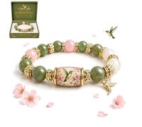 2026 Limited Edition Hummingbird Blessings Bracelet for Women - Love Peace Spring Beaded Stretch Jewelry with Gift Box, Inspirational Meaningful Gift for Mom Daughter Friend (A)