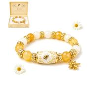 2026 Limited Edition Hummingbird Blessings Bracelet for Women - Love Peace Spring Beaded Stretch Jewelry with Gift Box, Inspirational Meaningful Gift for Mom Daughter Friend (D)