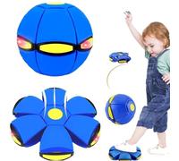 2026 Magic Meta Ball, Magic Bouncing Ball, Children's Bouncing Balls with 6 Lights, Magic Flying Saucer for Parent-Child Interaction Indoor & Outdoor Use (Blue)