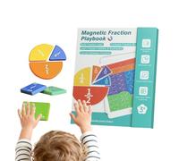 2026 Magnetic Fraction Play-book, English Version Magnetic Fraction Book Teaching Aids, Supporting Hands-On Skills and Core Math Educational Puzzle Math Manipulatives Learning Toys for Students