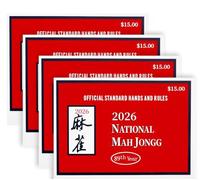 2026 Mahjong Cards, 4 Pack Large Print American Mah Jongg Cards