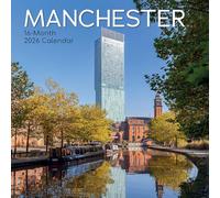 2026 Manchester Square Wall Calendar Landmarks Scenes Scenery China Town Arndale Town Hall United Old Trafford Piccadilly