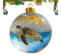 2026 Marine & Forest Life Glass Decoraton Collection, Glass Hummingbird Ornament Crystal, 2026 Animal Christmas Ornaments 3D for Home Office Christmas Tree Decor (A07)