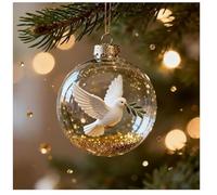 2026 Marine & Forest Life Glass Decoraton Collection, Glass Hummingbird Ornament Crystal, 2026 Animal Christmas Ornaments 3D for Home Office Christmas Tree Decor (A03)