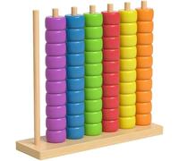 2026 Matching Stacking Puzzle Game, Wooden Color Match Challenge Game with Racks and Rings, Fast Color Stack Challenge, Tabletop Brain Teaser for Family Friend Friendly Fun 1PCS