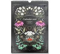 2026 Medicinal Herbs Wall Calendar, Botanical Witchy Calendar with Monthly Herb Profiles, Natural Herbal Year-long Journey Planner, Nature-Inspired Wall Art for Wellness Lovers (1PC)