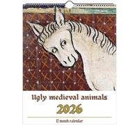 2026 Medieval Animal Calendar 12 Month From January to December Twin-Coil Binding for Notes Task Management Hilarious Animal