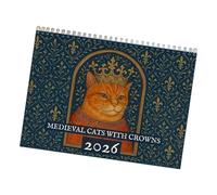 2026 Medieval Animal Calendar 12 Month From January to December Twin-Coil Binding for Notes Task Management Medieval
