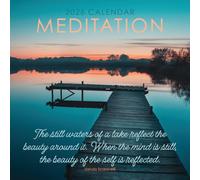 2026 Meditation 12" x 12" Square Hanging Wall Calendar with Stunning Photographs and Relaxing Quotes - No Plastic, Environmentally Friendly. Daily, Weekly, Monthly 12 Month Planner