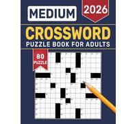 2026 Medium Crossword Puzzle Book for Adults: Steady, Engaging Challenges to Support Daily Mental Activity