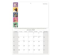 2026 Memo Calendar With Shopping Pad Pen Write On Wipe Off Notes Cute Designs (Cats 3054)
