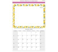 2026 Memo Calendar With Shopping Pad Pen Write On Wipe Off Notes Cute Designs (Citrus 3054)