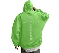 2026 Men's Hoodies Sweatshirts Retro Graphic Verse Hoodie for Men Inspirational Apparel Casual Wear Perfect Believers (Green, S)