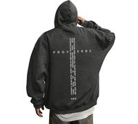 2026 Men's Hoodies Sweatshirts Retro Graphic Verse Hoodie for Men Inspirational Apparel Casual Wear Perfect Believers (Grey, XXL)
