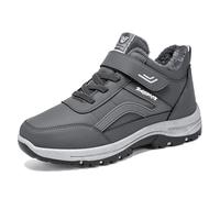 2026 Men's Shoes with Thick Velvet Winter Household Warmth Foreign Trade Windproof and Cold Proof Boots (Grey, 5.5)