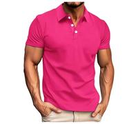 2026 Men's Short Sleeve Polo Shirt Sport Lapel Collar Casual with Buttons Solid Color Simple Slim Top Classics Comfortable Breathable Soft Everyday Streetwear Top Base
