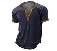 2026 Men's Short Sleeve T-Shirts Mao Collar Tee Shirt Large Size Summer Casual Color Matching Comfortable Top Classics Loose Lightweight And Soft Chic Everyday Simple Top Base