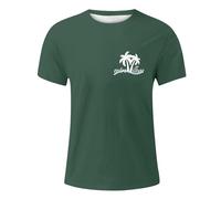 2026 Men's Short Sleeve T-Shirts Round Neck - T Shirt Sport Print Coconut Tree Summer Casual Comfortable Loose Top Soft Classics Everyday Chic Goblet Beach Holiday Top Base