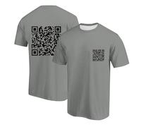 2026 Men's Short Sleeve T-Shirts Round Neck Tee Shirt Large Size with QR Code Printed Humor Casual Loose Top Comfortable Chic Comfortable Elasticity for Sports Customized Top Base