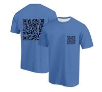 2026 Men's Short Sleeve T-Shirts Round Neck Tee Shirt Large Size with QR Code Printed Humor Casual Loose Top Comfortable Chic Comfortable Elasticity for Sports Customized Top Base