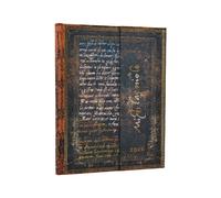 2026 Michelangelo, Handwriting (Embellished Manuscripts Collection) Ultra 12-month Horizontal Hardcover Flexi Dayplanner 2026 (Wrap Closure)