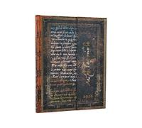 2026 Michelangelo, Handwriting (Embellished Manuscripts Collection) Ultra 12-month Vertical Hardcover Flexi Dayplanner 2026 (Wrap Closure)