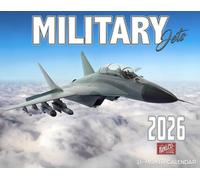 2026 Military Jets Wall Calendar 16-Month X-Large Size 14x22, Best Military Fighter Jets Calendar by The KING Company-Monster Calendars