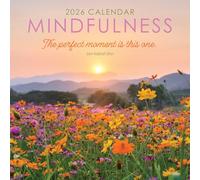 2026 Mindfulness 12" x 12" Square Hanging Wall Calendar with Relaxing Photographs and Inspirational Quotes - No Plastic, Environmentally Friendly. Daily, Weekly, Monthly 12 Month Planner