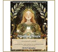 2026 Mindfulness Magic Calendar - 12-Month Wall Planner, Calm Wellness Wall Art, Daily Goal Organizer for Home/Office, Meditation & Self-Care Tracker