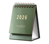 2026 Mini Calendar - Desktop Memo Notes Stand | Ornament Planner | July 2025 - December 2026, 18 Months, Coated Paper, Double Metal Coil Desk Calendar, 12 x 7.6 x 6 cm, Plenty of Space