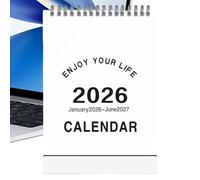 2026 Mini Desk Calendar - Monthly Calendar January 2026 to June 2027 | Timetable, For Family, Friends, Students At Home For Indoor School And Bu