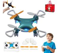 2026 Mini Drone for Kids, Mini Drone Stunt Flyer, Upgrade Tiny Drone, 3D Tumbling, Drop-Resistant, with Led & Altitude Hold & Propeller, for Indoor Outdoor (Blue)