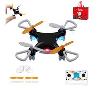 2026 Mini Drone for Kids, Mini Drone Stunt Flyer, Upgrade Tiny Drone, 3D Tumbling, Drop-Resistant, with Led & Altitude Hold & Propeller, for Indoor Outdoor (Black)